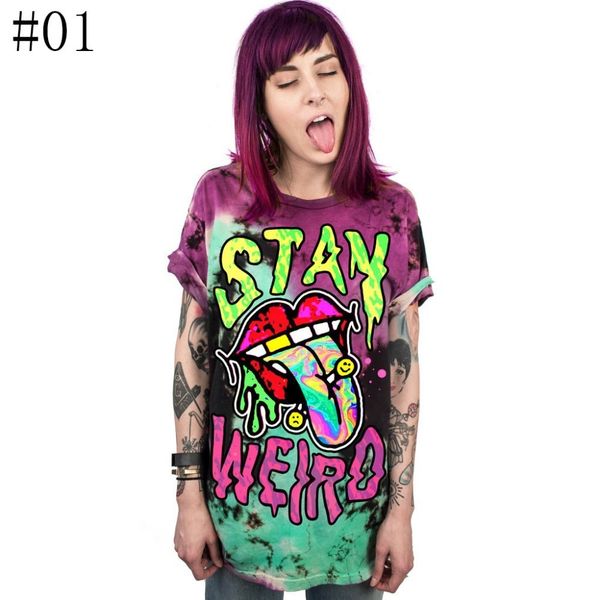 

hip hop punk rock t-shirt for women harajuku clothing short sleeve tee o-neck fashion personality cartoon graphic femme j190427, White