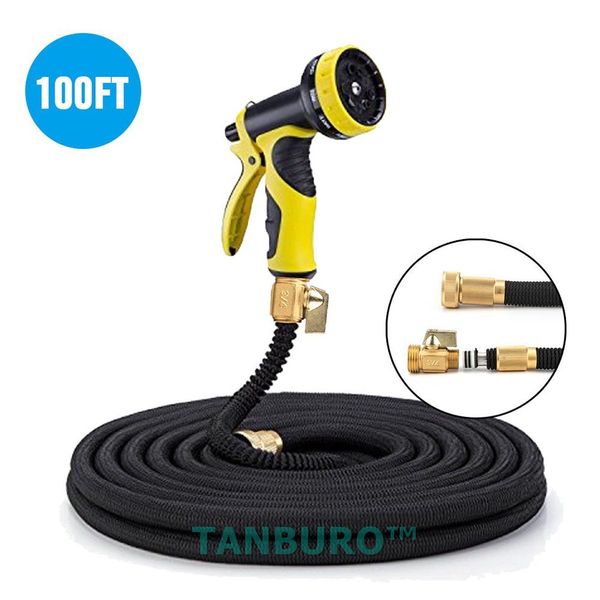Best Micro Irrigation Watering Systems 10 Containers Drip Sprinkler Deluxe 100 Ft Feet Expandable Flexible Garden Water Hose W Spray Nozzle