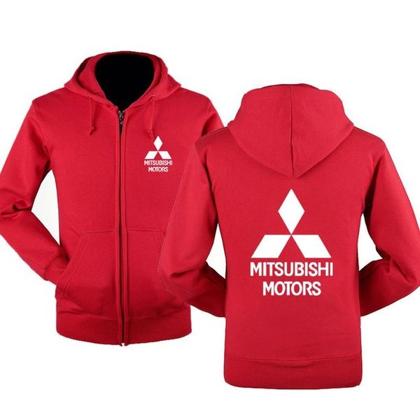 

new fashion for mitsubishi car sweatshirt hoodies men spring autumn fleece cotton zipper jacket hiphop harajuku male cloth
