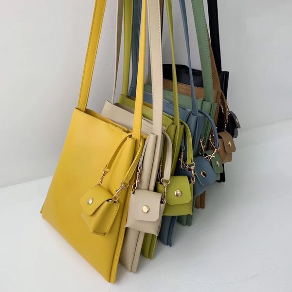 

2020 новый сплошной цвет женщины сумка опрятный стиль молодежи малый сумка pu корейский дамы плеча тонкий crossbody телефон