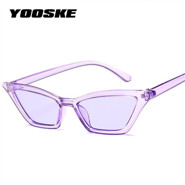 

yooske cute ladies cat eye sunglasses women vintage brand designer small sun glasses female retro cateye eyewear uv400, White;black