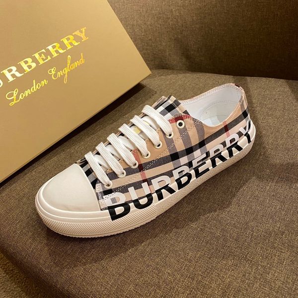 

2020 scarpe da uomo firmate canvas surface printed with letters and grid style luxury brands casual shoes plate-forme running shoes#1f, Black