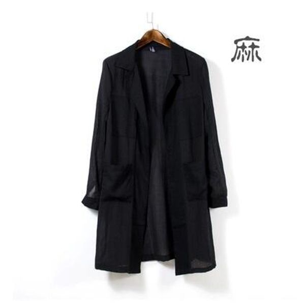 

the new 2019 version of spring metrosexual in the long sleeved linen fashion youth slim thin jacket sunscreen clothing shirt, White;black