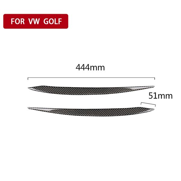 

car headlights eyebrow eyelids carbon fiber sticker for golf 7 7.5 accessories car styling