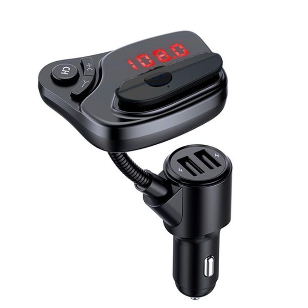 

handsaccessories fm transmitter bluetooth player stable portable intelligent dual usb abs wireless earphone call audio