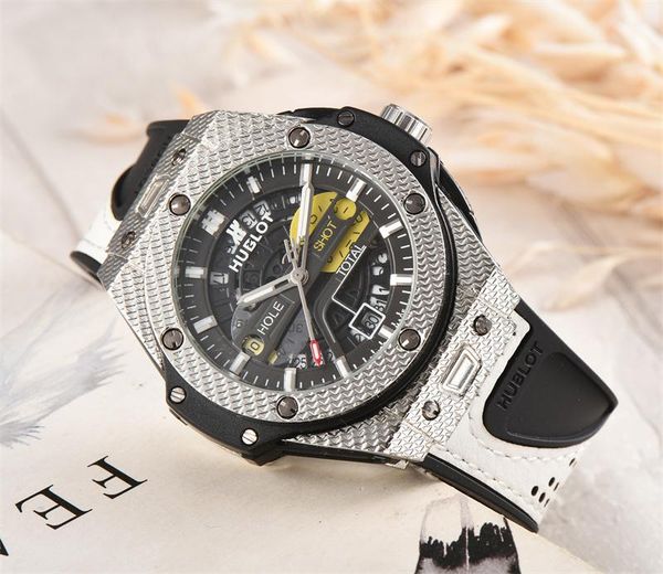 

2019 hub brand new men ix pin run econd dial rubber tainle teel watch ca ual waterproof watche clock port wri twatche