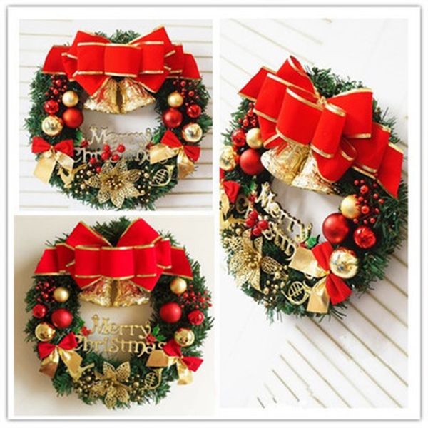 

new christmas ball bell garland christmas wreath door wall decoration