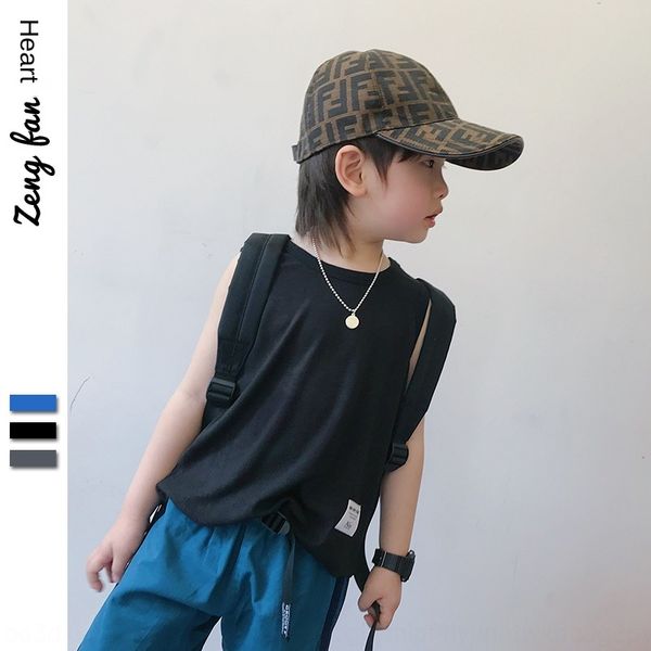 

fan juan science and technology vest children's clothing tone vest solid color summer clothes baby children's wear this issue, Blue