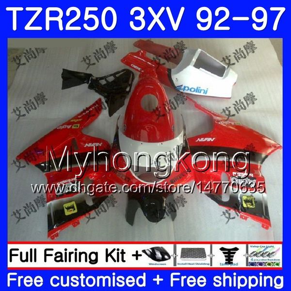 Kit für Yamaha TZR250RR RS TZR250 92 93 94 95 96 97 245HM.33 TZR 250 3XV YPVS TZR 250 1992 1993 1994 1995 1996 1997 Verkleidung glänzend rot