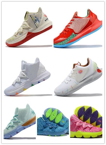 

new kyrie sponge bob men red basketball shoes 5s trainers kyrie irving 5 squidward mountain oreo friends patrick sports sneakers size 40-46