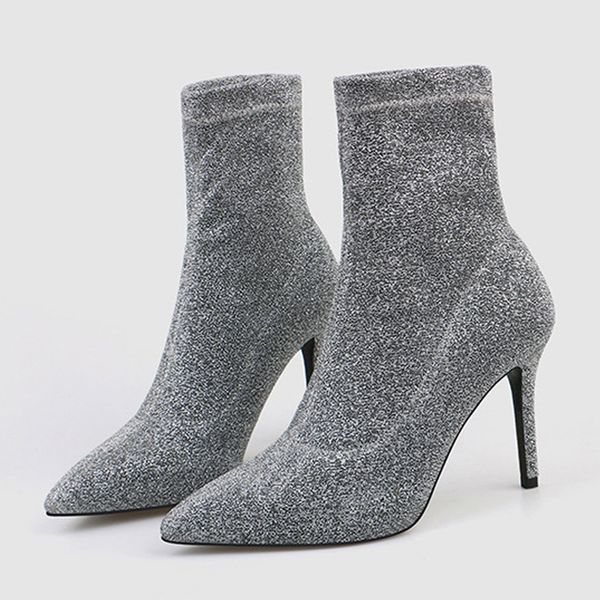 

women high boots 2019 ankle boots for women female winter shoes high heels booties winter botas mujer, Black