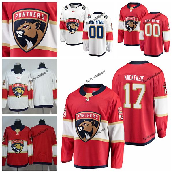 

2019 derek mackenzie florida panthers hockey jerseys mens custom name home red #17 derek mackenzie stitched hockey shirts s-xxxl, Black;red