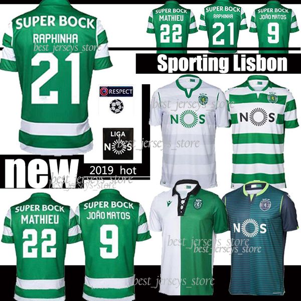 

Thai Sporting lisbon home white FERNANDES RAPHINHA Soccer Jerseys 19 20 sporting lisbon third PHELLYPE WENDEL ACUNA Shirt