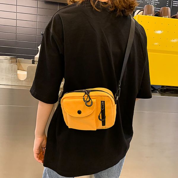 

women canvas joker cute messenger bag shoulder bag solid color high capacity big small square taschen women #yj