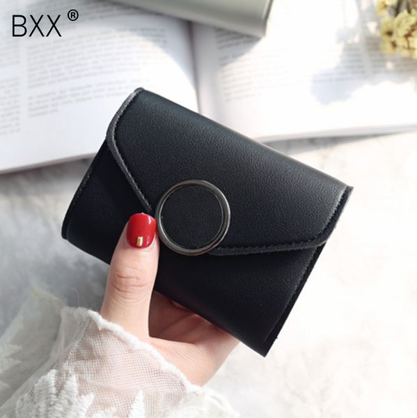 

bxx] 2020 pu leather women wallets coin pocket hasp card holder money bags casual ladies clutch phone wallet women purse hk452, Red;black