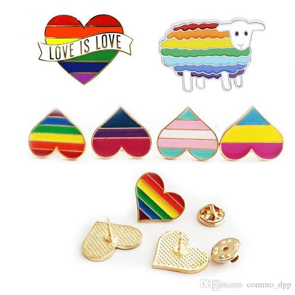 

радуга цвет эмаль lgbt брошь для ювелирных изделий женщины мужчины gay pride лесбийской штыри отворота значок мода налив, Gray
