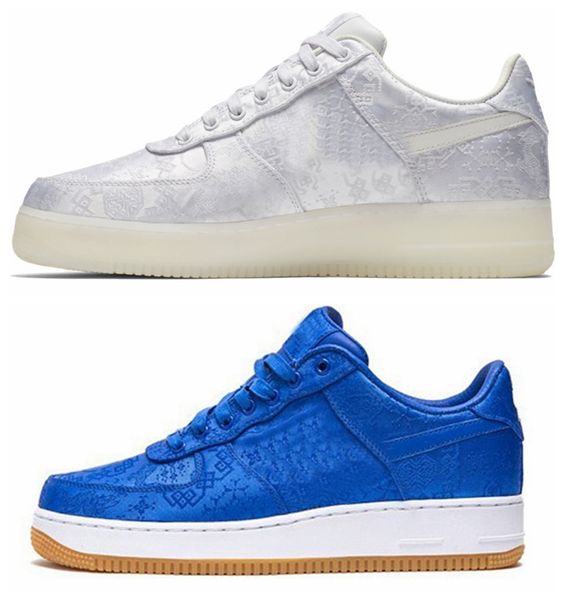 

2020 forces low premium blue white silk ao9286-100 running shoes clot women mens trainers sneakers one sports 1 x des chaussures, White;red