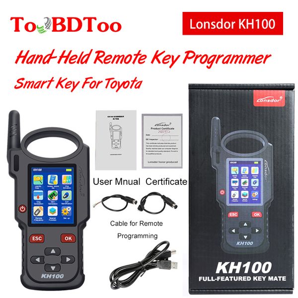 

original lonsdor kh100 hand-held remote key programmer generator detect immo unlock smart key for