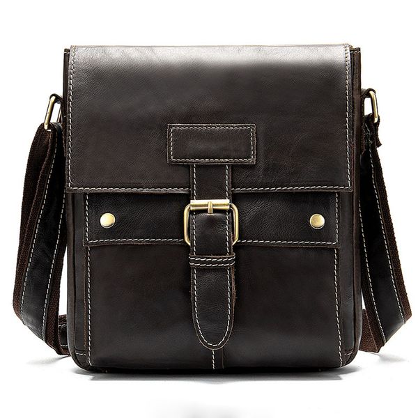 

shoulder messenger women men bag genuine leather briefcase office business work for small handbag male