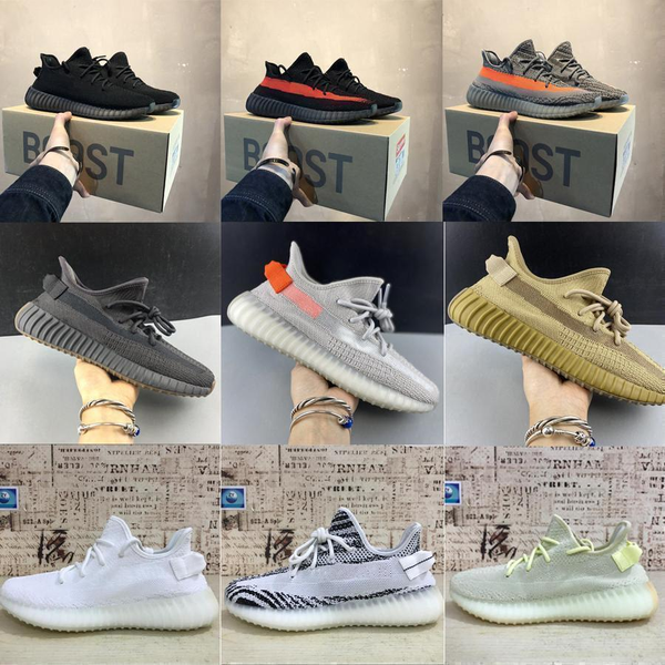 

Кроссовки кроссовок Yeezy 350 5a33 2020 с коробкой Канье sply зебра задка мужчины женщины пустыни мудреца Запада Yecheil обувь #