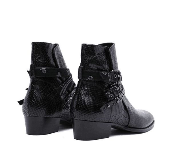 

first of cow leather persional men boots fashion factory outlet new list s l p ankle boots, Black