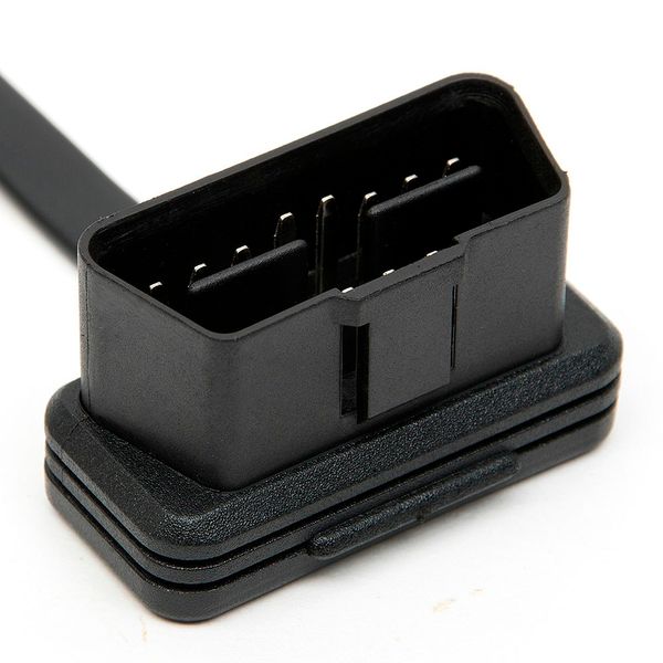 

10pcs 60cm flat+thin as noodle obd 2 obdii obd2 16pin male to female elm327 diagnostic extension cable connector