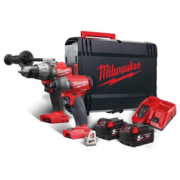 

New MILWAUKEE M18FPP2A-502X горючий 18v Taladro Перкусьон + Десторнилладор ¼