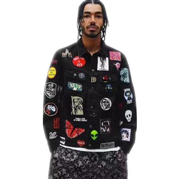 supreme patches denim trucker jacket