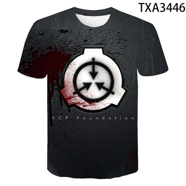 

2020 new men's and women's casual shirts scp3d printing comfortable children's clothing tide models summer quick-drying t-shi, White;black