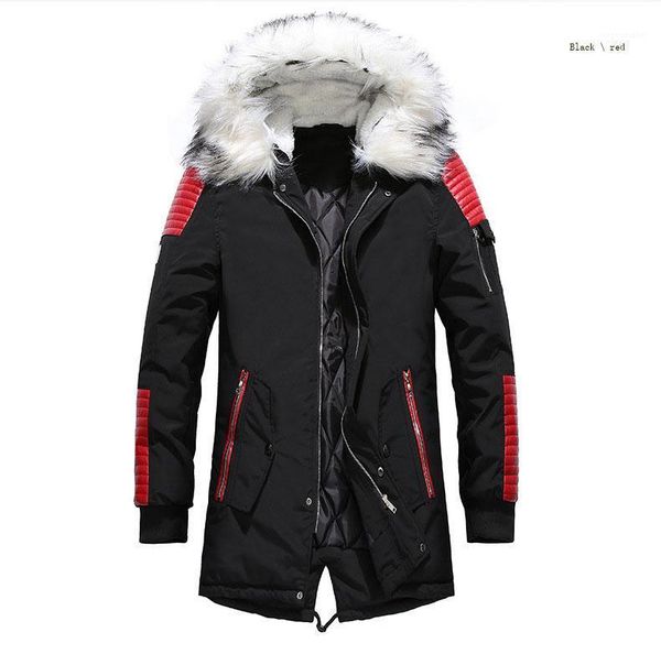 

jacket outdoor hooded fur mens thick parkas plus size famous brand m-3xl down jacket men winter jackets coats black warm down