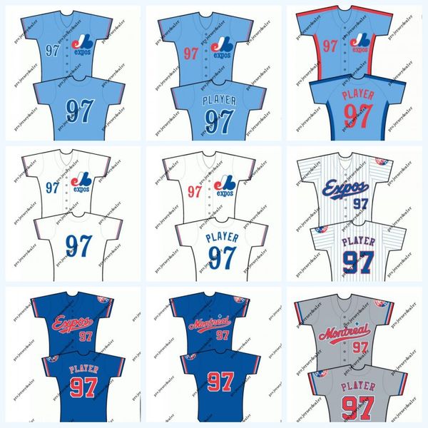 

montreal expos coco laboy gary sutherland maury wills don bosch mack jones rusty staub john bateman larry jaster baseball jerseys, Blue;black