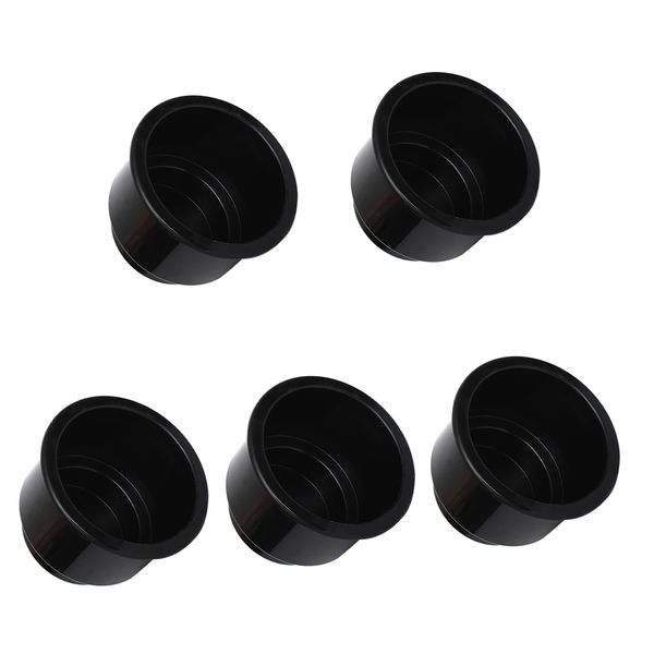 

5 pieces black side hole recessed cup drink holder for marine boat car rv
