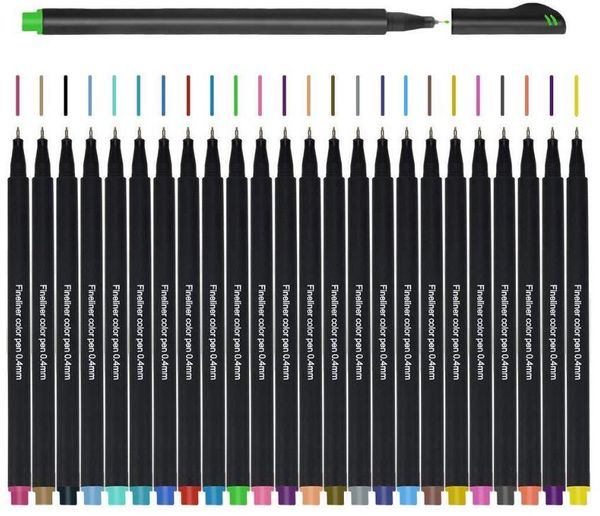 

planner pens fineliner colored drawing markers journaling writing take note calendar agenda sketching art office supplies multi function, Black;red