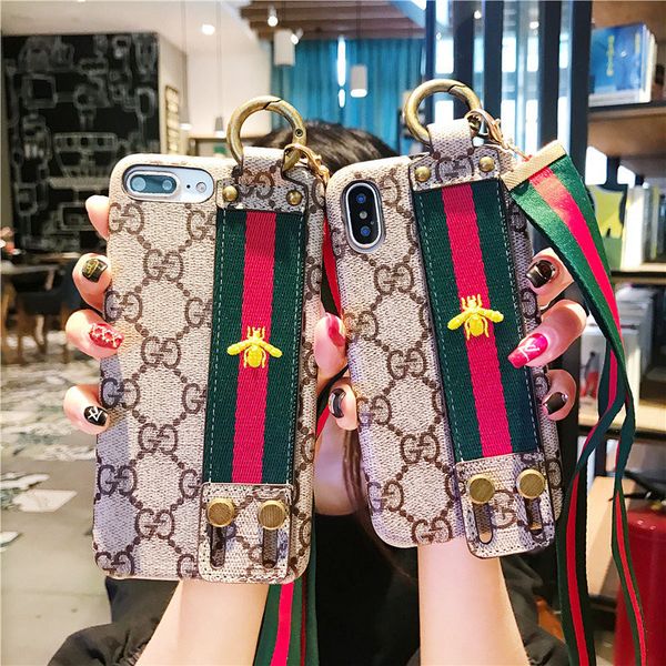 

Роскошный 3D Bee Кожаный Задний Чехол Вышитый Цветок Телефон Обложка Shell Diamond Animal Tide