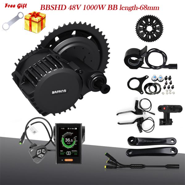 

bafang bbshd 48v 1000w mid crank drive motor kits 68mm ebike engine electric bicycle motor kit with lcd display