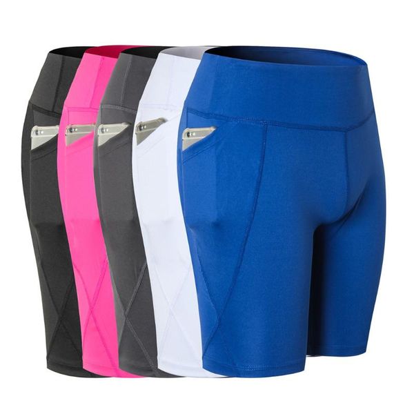 

new sale women's high waist yoga short abdomen control training running yoga short gym fitness tights ropa mujer 2020 gym, White;red