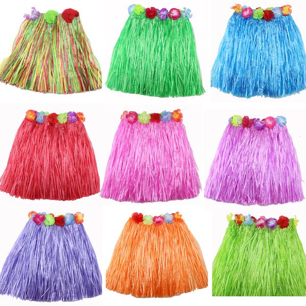 

children hula show grass beach dance activity skirt wreath bra garland fun hawaiian party good decor supplies dress 40cm