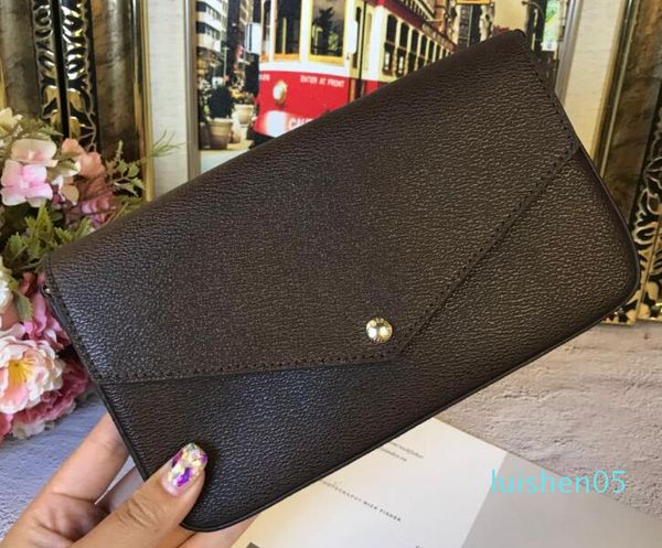 

designer handbag fashion women purse chain bag three-piece flower bag ladies pvc leather classic wallet card bag with box l05