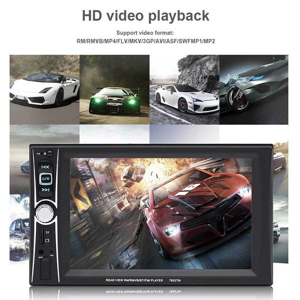 

new car bluetooth mp5 player 7 inch hd tft screen handssupport tf card radio csl2018