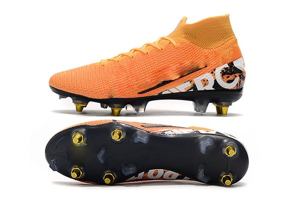 

2019 mens soccer shoes superfly 7 elite se fg soccer cleats cr7 neymar football boots bottom steel nail mercurial vapors 13 elite fgus6.5-11