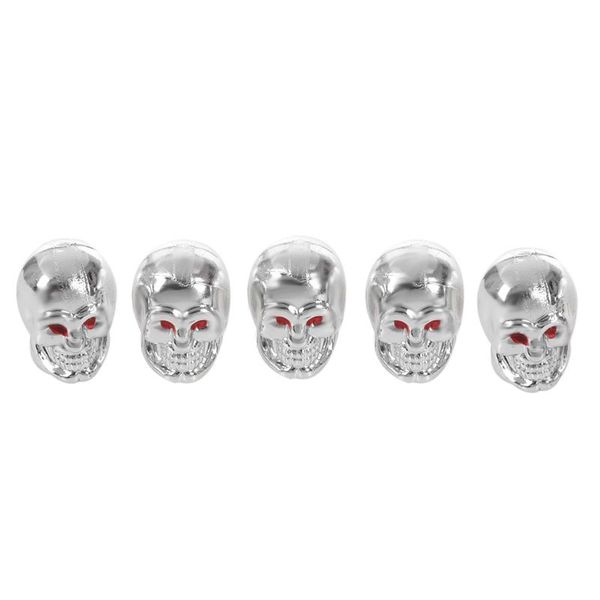

5pcs skull car motorcycle auto wheel tyre tire stem air valve caps