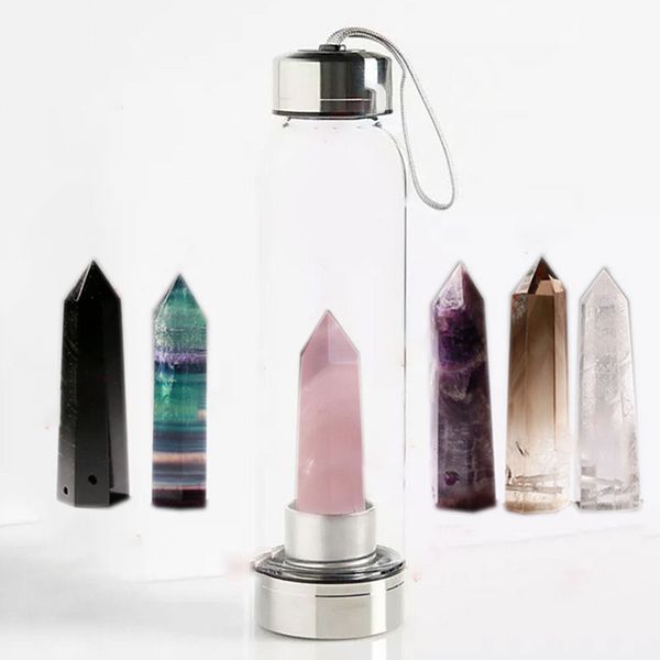

Cry tal quartz gem tone water bottle natural cry tal quartz water bottle obeli k cry tal gla healing bottle gla