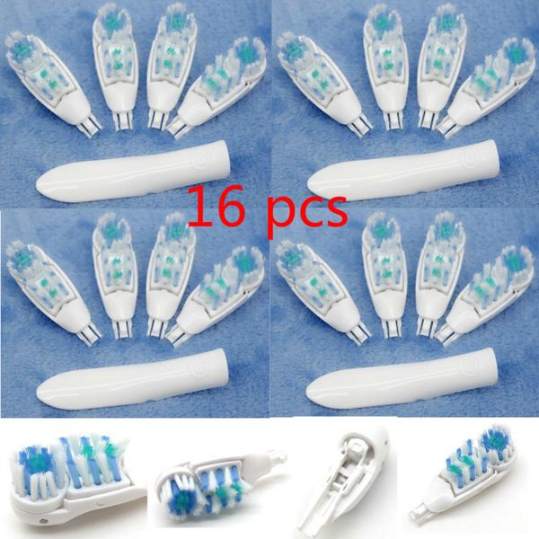 

16 pcs replacement brush heads electric toothbrush for braun oral-b 3d white battery toothbrush