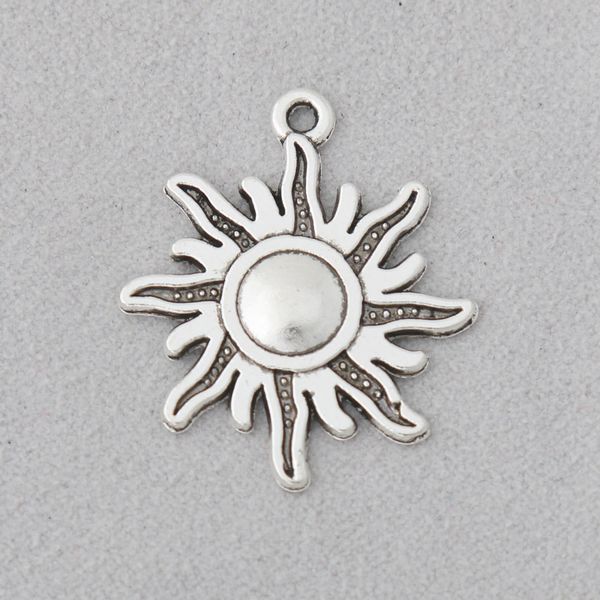 

wholesale fashion antique silver color alloy sun charms dangling pendant charms 25*28mm 100pcs aac1002, Bronze;silver