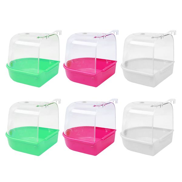 

6pcs bird bath for finch canary, budgie, parrot cockatiels parakeets-cage