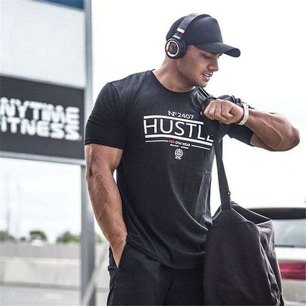 

men's short-sleeved tights sports shirt training suit compression quick-drying running basketball muscle sports t-shirt 63391, White;black