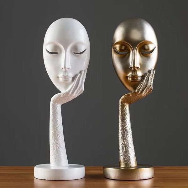 

home decor modern creative female face ornament 4 colors 2 styles arts and crafts home decoration 2019new sale
