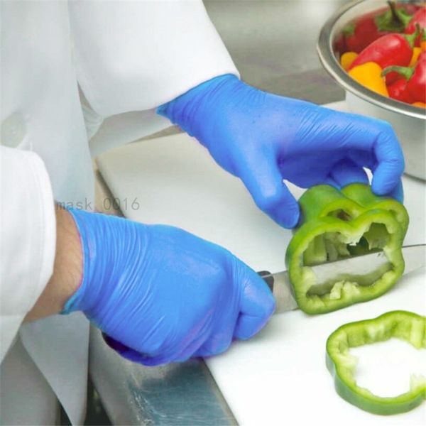 

100pcs 9 disposable blue white inch nitrile static inspection pvc protective clean cut-proof gloves kj2s qa