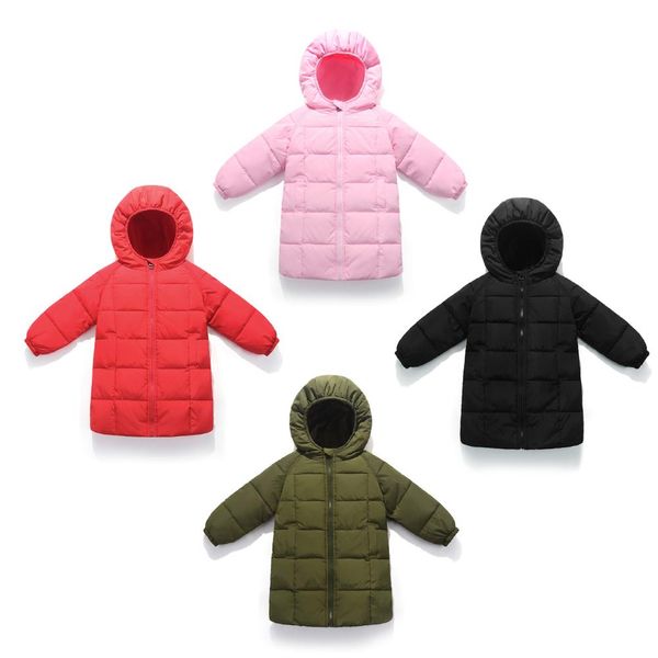 

fashion winter warm keeping thick kids girls cotton jacket hooded coat children clothes boys cotton padded jacket thick outwear, Blue;gray