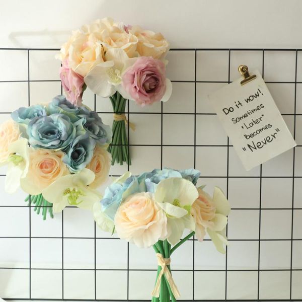 

rose wedding home decor garden decoration flower artificial flowers plantas artificiales para decoracion mariage sztuczne kwiaty